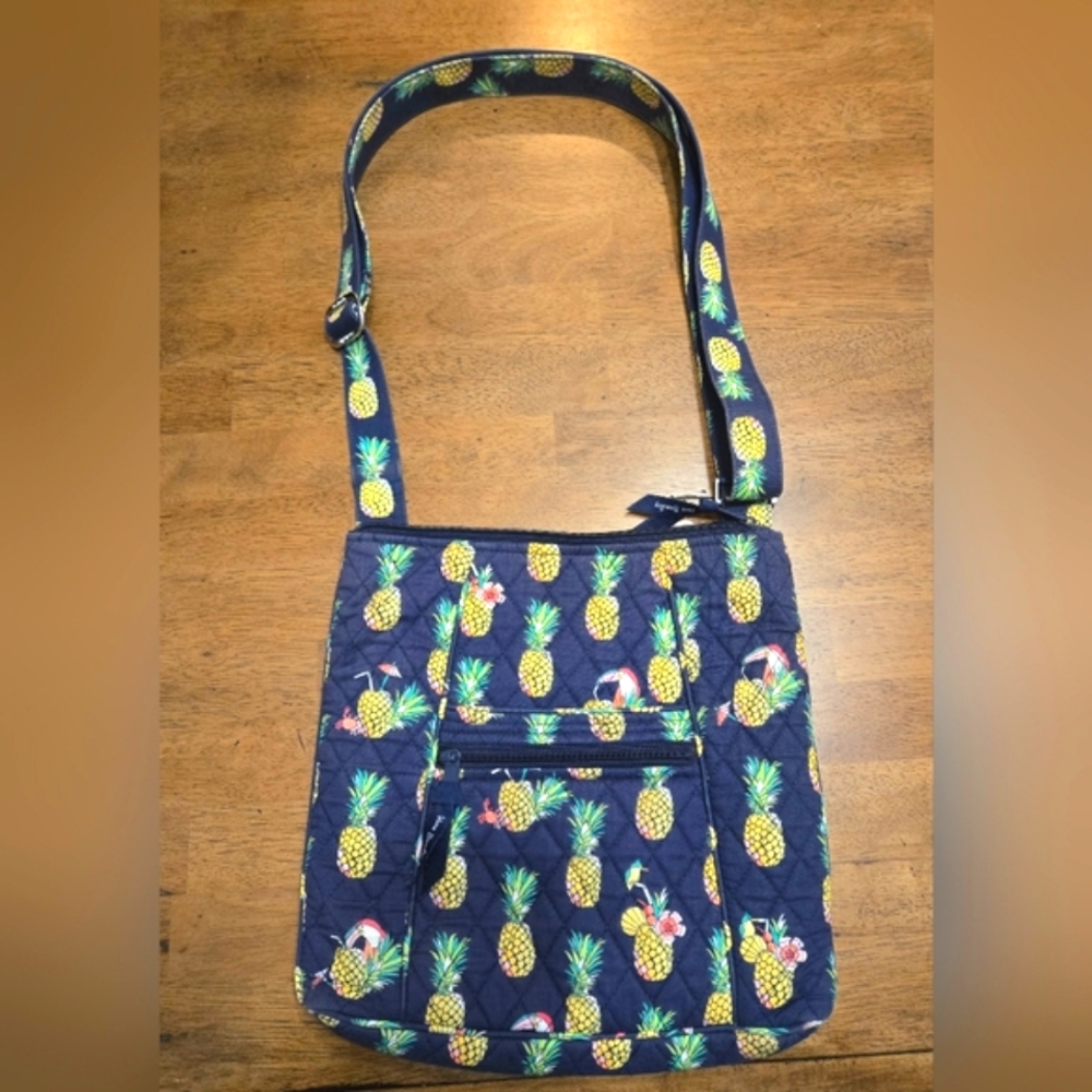 Vera Bradley Pineapple Toucan Party Print Crossbody Bag